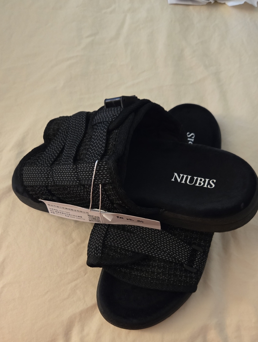 Men’s Black Slide Sandals - Cushioned Comfort